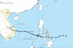凌晨4点，低压区中心位置约为北纬14.6度，东经106.8度。国家水文气象预报中心供图