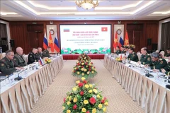 越俄第八次国防战略对话场景。图自越通社
