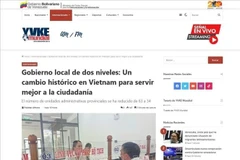 委内瑞拉广播电台RadioMundial对越南“重绘山河”工作进行报道。图自越通社