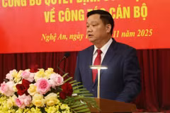 阮克慎同志发表讲话。图自越通社