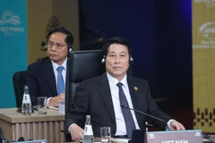 越南国家主席梁强出席第32届亚太经济合作组织(APEC)领导人会议周。图自越通社