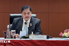印尼经济统筹部部长艾尔朗加·哈塔尔托。图自越通社