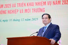 范明政总理在会上发表指导性讲话。图自越通社