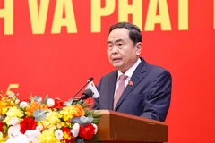 国会主席陈青敏致开幕词。图自越通社