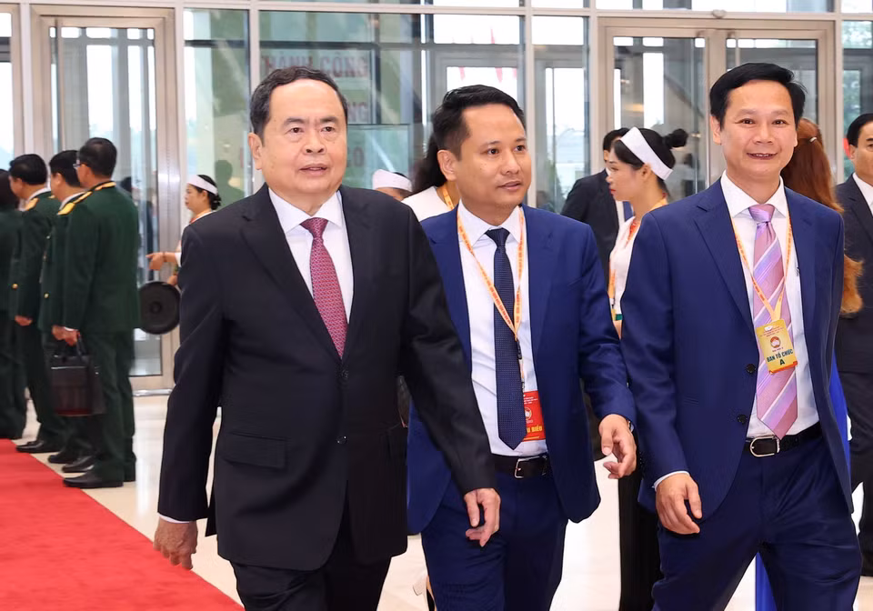 越南国会主席陈清敏出席大会开幕式。图自越通社