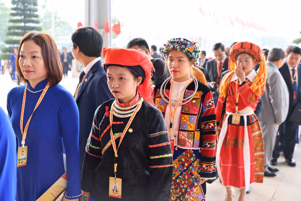 代表们出席越南祖国阵线第十届全国代表大会开幕式。图自越通社