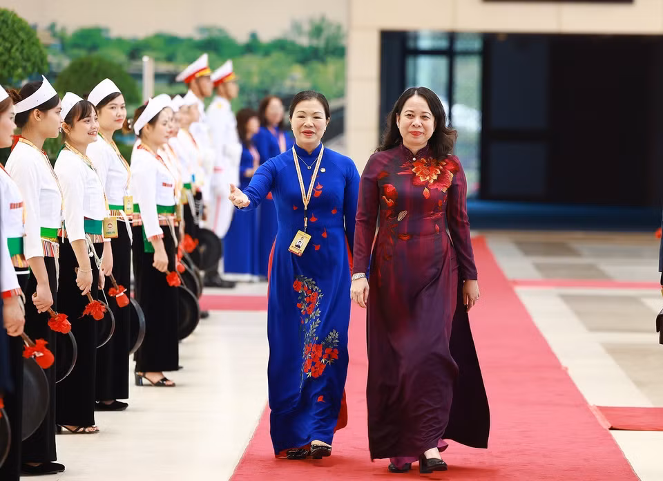 越南国家副主席武氏映春出席大会开幕式。图自越通社