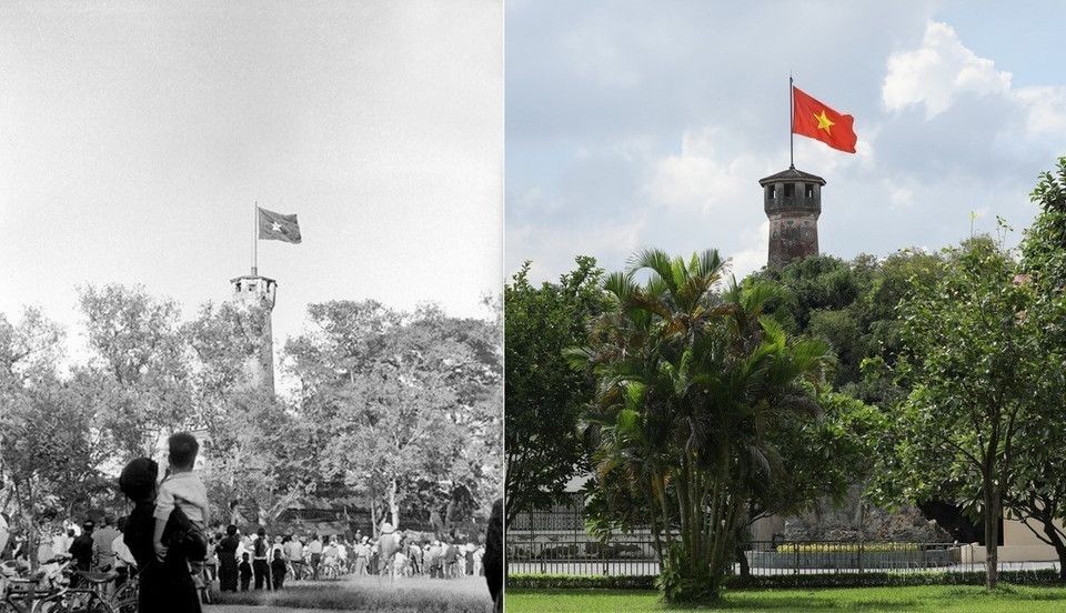 拥有200多年历史的河内旗台与首都河内密切相连，经历了历史的起降沉浮，至今依然矗立在天地之间。图自越通社