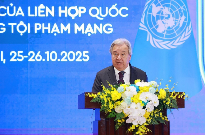 联合国秘书长古特雷斯在会上致辞。图自越通社 1761382416773.jpg