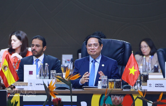 范明政总理出席在南非举行的二十国集团(G20)峰会开幕式。图自越通社 vnanet-du-g20.jpg