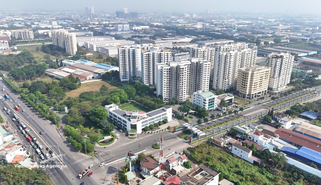 胡志明市VSIP工业园:致力于打造集高科技发展于一体的绿色、智能、现代工业首府。图自越通社 vnanet-ho-chi-minh.jpg