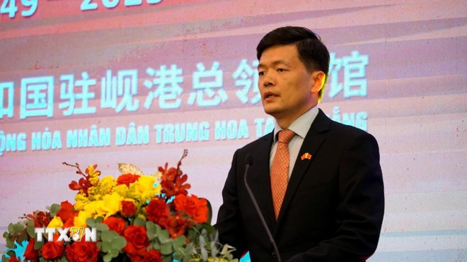 中国驻岘港代总领事杨顺峰。图自越通社 quoc-khanh-trung-quoc-2.jpg