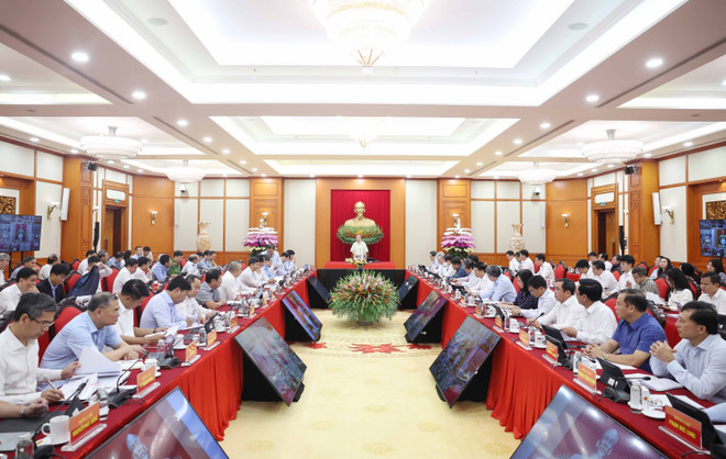 会议现场。图自越通社 vna-potal-tong-bi-thu-to-lam-chu-tri-phien-hop-cua-thuong-truc-ban-chi-dao-trung-uong-ve-phat-trien-khoa-hoc-cong-nghe-doi-moi-sang-tao-va-chuyen-doi-8339966.jpg