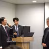 胡国勇副总理在参访韩国SK集团时发表讲话。图自越通社