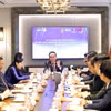 国会主席陈青敏会见在韩越南创新网络成员及专家。图自越通社