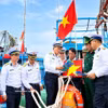 海军力量与地方政府紧密配合，积极宣传打击打击“非法、未不报告和不受管制”（IUU）捕捞活动。图自越通社