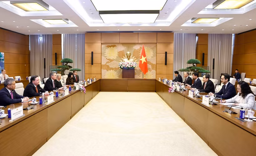 会见场景。图自越通社