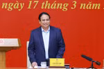 越南政府总理范明政发表讲话。图自越通社