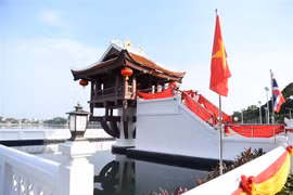 改造升级后的孔敬市独柱寺。图自越通社