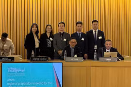参加筹备会的越南代表团。图自越通社