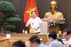 越南政府副总理黎进珠在会议上发表讲话。图自越通社