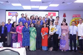 与会代表合影留念。图自越通社