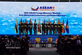 出席AMM-59的各国外长。图自越通社