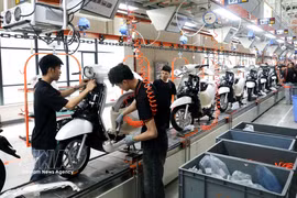 雅迪（越南）智能工厂的生产线。图自越通社