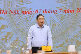 越南政府常务副总理、国家打击走私、商业欺诈和假冒商品指导委员会（389号国家指导委员会）主任范家足。图自越通社
