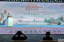越南国家旅游局局长阮重庆在活动上发表讲话。图自《人民报》