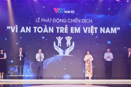 “致力于越南儿童安全”运动启动仪式。图自越通社