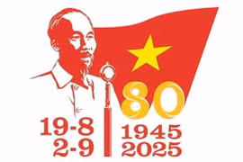 越南八月革命与九二国庆80周年纪念活动标识。图自越通社
