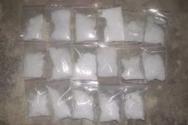 警方在此案中查获的毒品。图自越通社