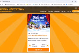 越南国家杂技联合会刚与VTC公司合作，通过 xiecvietnam.vn 网站部署了中央马戏院演出在线售票平台。图自越通社