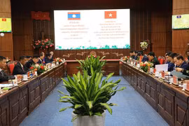 工作座谈场景。图自越通社
