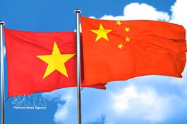 两国国旗。图自越通社