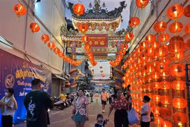 位于泰国尖竹汶府的一座古老越南宝塔——福田寺。图自越通社