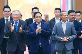 越南政府总理范明政主持召开政府常务委员会与中小企业会议。图自越通社