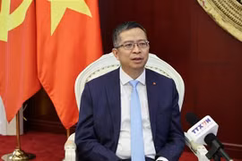 越南驻中国大使范清平接受越通社记者的采访。图自越通社