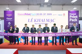 第十二届河内国际印刷包装展开幕式。图自越通社