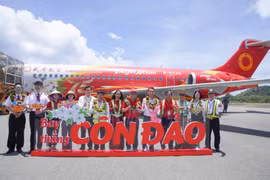 越捷航空19日开通从河内和胡志明市直飞昆岛的两条新航线。越捷供图