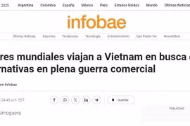 阿根廷著名报纸《Infobae》刊登了文章。图自越通社