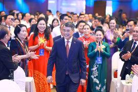 越南政府总理黎明兴在河内出席越南中小企业协会（VINASME）成立20周年纪念活动暨一等劳动勋章授勋仪式。图自越通社