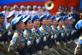 越南维和人员。图自越通社