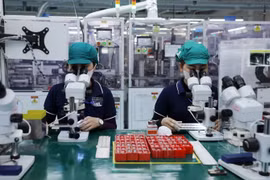 广义省静丰工业园区的 日本Sumida电子元件制造公司。图自越通社