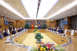 政府总理黎明兴会见出席打击通缉犯罪会议的东盟各国代表团团长。图自越通社