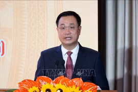 越共中央委员、岘港市委书记、市党委代表团团长黎玉光同志。图自越通社
