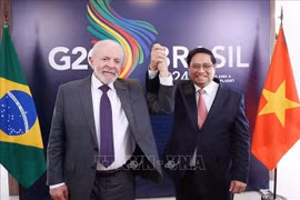 政府总理范明政与巴西总统路易斯·伊纳西奥·卢拉·达席尔瓦2024年11月举行了会谈。图自越通社