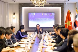 国会主席陈青敏会见在韩越南创新网络成员及专家。图自越通社