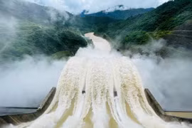 乂安省本伟（Bản Vẽ）水电站将根据实际情况灵活调节泄洪计划。图自越通社